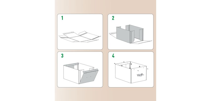 Boîte de rangement carton 8 Litres Leitz Puro H 10 x L 37 x P 27 cm - Lot de 2