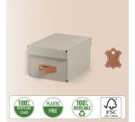 Boîte de rangement carton 7 Litres Leitz Puro H 15 x L 28 x P 20 cm - Lot de 2