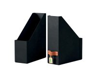 Range-revues avec poignée cuir Leitz Puro dos 10 cm - Lot de 2