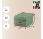 Boîte de rangement carton 7 Litres Leitz Puro H 15 x L 28 x P 20 cm - Lot de 2