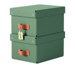 Boîte de rangement carton 7 Litres Leitz Puro H 15 x L 28 x P 20 cm - Lot de 2