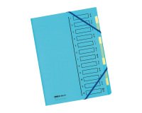 Trieur dos agrafé 12 cases - bleu