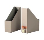 Range-revues avec poignée cuir Leitz Puro dos 10 cm - Lot de 2