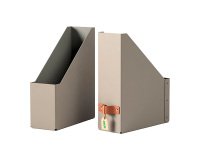 Range-revues avec poignée cuir Leitz Puro dos 10 cm - Lot de 2