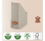 Range-revues avec poignée cuir Leitz Puro dos 10 cm - Lot de 2