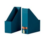 Range-revues avec poignée cuir Leitz Puro dos 10 cm - Lot de 2