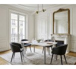 Table tonneau stratifié antibactérien Belem - L 200 cm Blanc