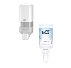 Sapone delicato Mild in schiuma S4 - 2 confezioni + dispenser omaggio Tork