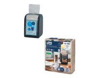 Tovaglioli 2 veli N14 naturale - 2 confezioni da 6 pacchetti da 120 + dispenser omaggio Tork