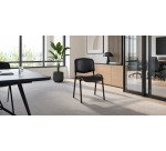 Chair Conférence black vinyl black base