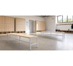 Banc à lattes bois - L. 200 cm