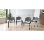 Lot de 4 chaises de réunion ROBLEDO PVC