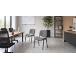Classic conference chair with black legs