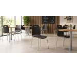 Chaise bois VILMA - piètement métal