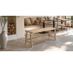 Banc Beida bois massif de tek 120 cm