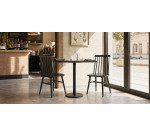 Chaise Tressia, laqué noir