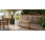 Banc Safara bois massif de tek recyclé 100 cm