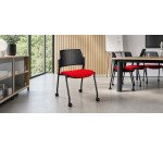 Chaise à roulettes Noemie - dossier polypropylène