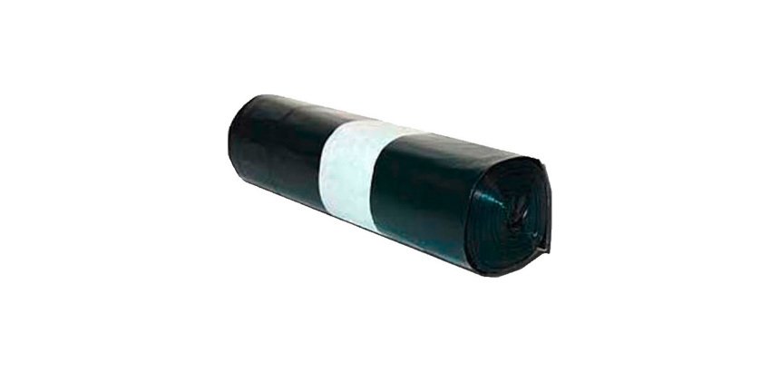 Bolsa de basura industrial negra 150L 90x120cm galga 120 - Rollo 10 unidades