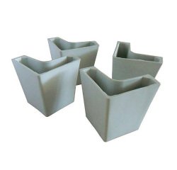 En_kit copri piede in plastica nera, 60x60x100 mm