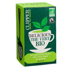 Thé vert bio Delicious Clipper - Boîte de 25 sachets