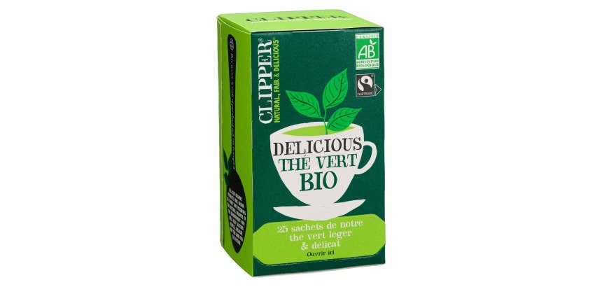 Thé vert bio Delicious Clipper - Boîte de 25 sachets