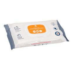 Lingettes nettoyantes désinfectantes surfaces Bruneau citron - Paquet de 50