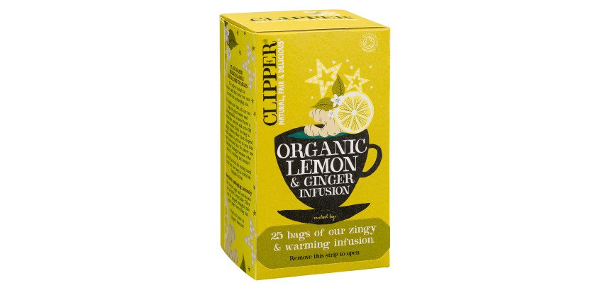 Infusion citron gingembre bio Clipper - Boîte de 25 sachets
