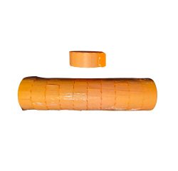 SATO - Rouleau 1500 étiquettes 18 x 16mm orange - Adhésif permanent  - Pour étiqueteuse manuelle Sato - Paquet de 10 rouleaux