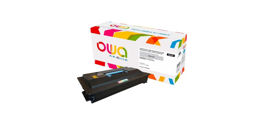 Tóner remanufacturado OWA compatible con KYOCERA Std TK710 FS9130 FS9530 40.000p.