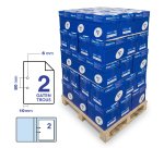 Papier A4 blanc 80 g Clairefontaine Clairalfa perforée 2 trous - palette jetable de 250 ramettes de 500 feuilles