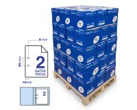 A4 white paper 80 g Clairefontaine Clairalfa 2-hole perforated - disposable pallet of 250 reams of 500 sheets
