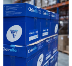 A4 white paper 80 g Clairefontaine Clairalfa 2-hole perforated - disposable pallet of 250 reams of 500 sheets