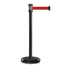 Poteau de guidage intérieur noir à sangle premium rouge de 2 m