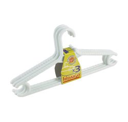 Perchas de plastico Hidalgo - doble grueso - pack de 3
