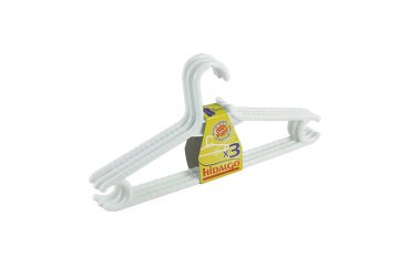 Perchas de plastico Hidalgo - doble grueso - pack de 3