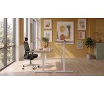 Bureau réglable en hauteur électrique chêne clair Ergo Premium 160 x 80 cm - Arch