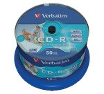CD-R 700MB / 80 MIN 52X Imprimible- Bobina de 50 UNDSUPER AZO VERBATIM (43438)
