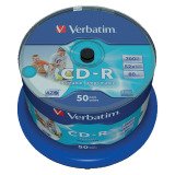 CD-R 700MB / 80 MIN 52X Imprimible- Bobina de 50 UNDSUPER AZO VERBATIM (43438)