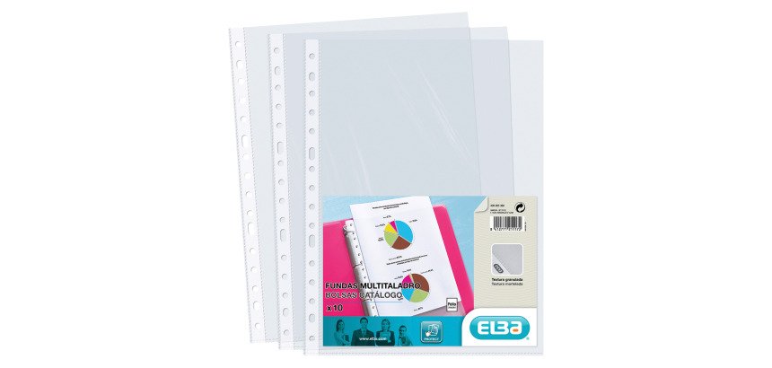 Funda Multitaladro Gio By Elba Folio 16 Taladros Piel Naranja 90 Micras (Pack 10)