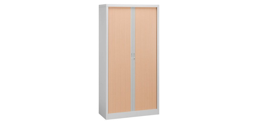 Armoire métal à rideaux Union G. H 198 x L 100 x P 45 cm corps gris RAL 7035