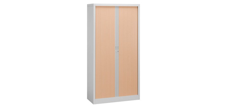 Armoire métal à rideaux Union G. H 198 x L 100 x P 45 cm corps gris RAL 7035