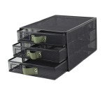 Module de classement 3 tiroirs métal/cuir Pierre-Henry Mesh