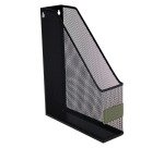Range-revues Pierre-Henry Mesh aspect cuir, dos 7,5 cm