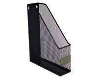 Range-revues Pierre-Henry Mesh aspect cuir, dos 7,5 cm
