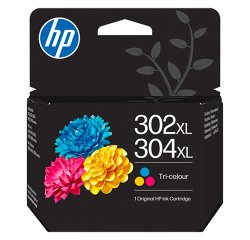 HP 302XL/304XL Cartucho original tricolor (B7RT8AE) de alta capacidad (300 páginas)