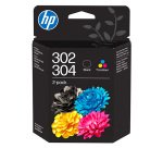 HP 302/304 Pack combo cartuchos originales negro + tricolor (B82L1AE) (120/100 páginas)