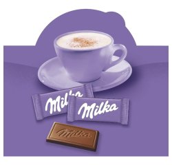 Napolitains chocolat au lait individuels Milka - Boîte de 1,7 kg - 355 pièces