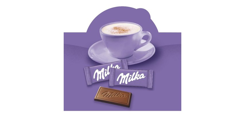 Doos van 355 Naps met melkchocolade Milka zakje 4,6 g