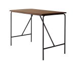 Table haute Talia en bois de palissandre et métal L 140 x P 85 cm